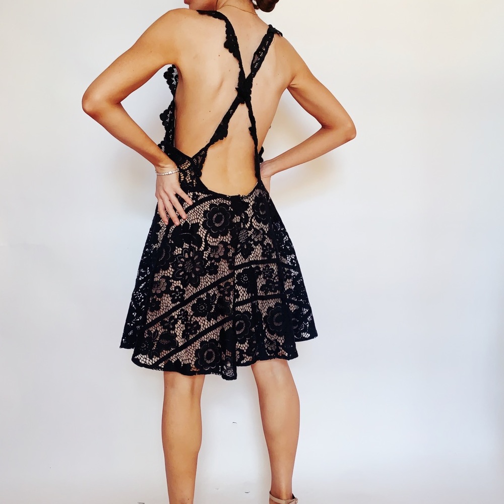 Vintage For Love & Lemons Lace Apron Dress